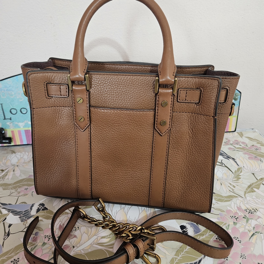 Michael Kors Multicolor Patchwork Satchel with Gold Accents - Picture 6 of 12